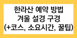 한라산 예약 방법 겨울 설경 구경(+코스, 소요 시간, 꿀팁) 글자가 들어간 썸네일