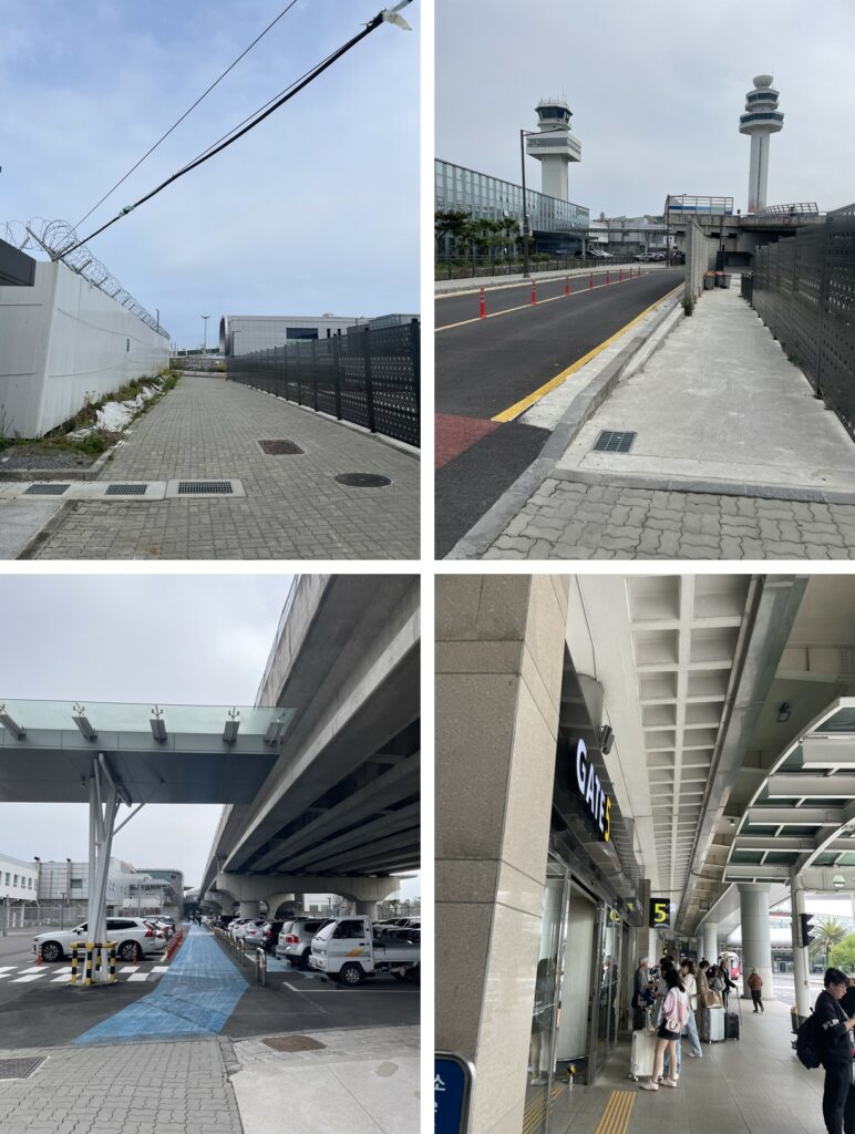 제주공항 P2주차장에서 제주공항으로 가는 사진